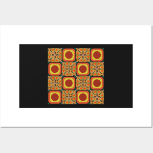 seventies abstract geometrical pattern Posters and Art